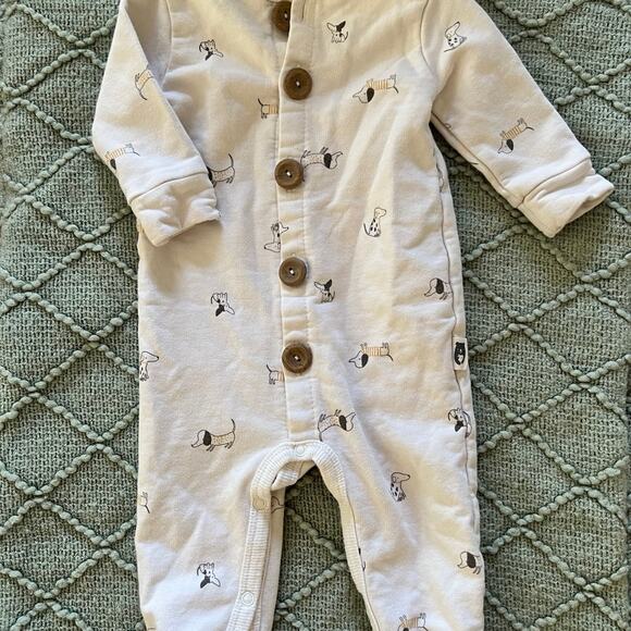 Rabbit + Bear Outfit - 0-3 months - Organic Cotton with Dogs - Picture 2 of 3